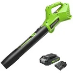 Greenworks G24ABIIK2 Axial Akku Laubbl&auml;ser, 145 km/h, 9,08 m3/min 24V Akku &...