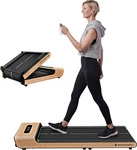Sportstech WoodPad_Pro_LWD klappbar, 8 km/h, leise, App, bis 150 kg Hellbraun