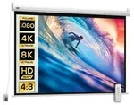 HOMCOM 4:3 Beamer Leinwand Elektrisch 171 x 130cm Projektionsleinwand Wei&szlig;