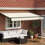 vidaXL Manueller Markisenrahmen mit LEDs 3,5 x 2,5 m
