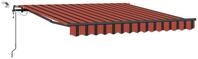vidaXL Ausziehbare Markise Orange und Braun 300 x 250 cm Polyester