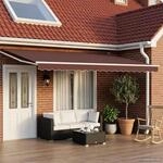 vidaXL Elektrische ausziehbare Markise Braun 4 x 3 m