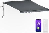 Blumfeldt CloudShade Markise &ndash; 3m elektrische Gelenkarmmarkise mit App &