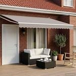 vidaXL Elektrisches Markisenrahmen Wei&szlig; 4 x 3 m Aluminium