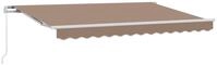 vidaXL Ausziehbare Markise Taupe 350 x 250 cm Polyester und Aluminium