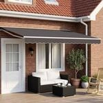 vidaXL Manuell einziehbare Markise Anthrazit 5 x 3,5 m