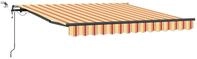 vidaXL Ausziehbare Markise Gelb und Orange 300 x 250 cm Polyester