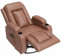 HOMCOMRelaxsessel verstellbar Massagesessel mit Liegefunktion Heizung -...