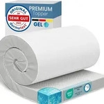ELONEO Gel Topper 80x190cm, Matratzentopper aus 8 cm hohem Gel-Memory- Schaum,