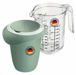 Westmark Quirltopf mit Deckel, 1 l, mint-gr&uuml;n/wei&szlig; + Messkanne 1 l 315122E9