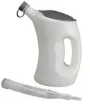 Pressol Messbecher aus Polyethylen 3l wei&szlig; / transparent mit Deckel / Klappe