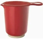 Roter Melamin R&uuml;hrbecher f&uuml;r Backen, sp&uuml;lmaschinengeeignet, schlagfest, &Oslash; 13 cm,