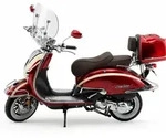 Motorroller 125 ccm Burnout EasyCruiser Artemis 85 km/h Euro 5+ Rot/Beige - Rot