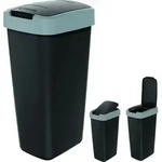 Abfalleimer COMPACTA Q NSAB25 - glatt grau / schwarz - Schwarz/Grau