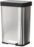 HOMCOM M&uuml;lleimer K&uuml;che 60 L Treteimer mit Soft-Close-Deckel, Edelstahl,...