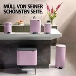 Brabantia Sort & Go, 12 l, Rechteckig, Recycelbarer Kunststoff, Pink, Manuell,