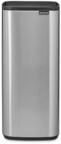 Brabantia Bo Touch Bin, 10 l, Rechteckig, Stahl, Stahl, Kunststoff, Terrasse - Silber