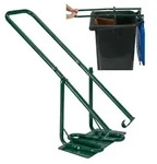 Relaxdays M&uuml;llpresse f&uuml;r M&uuml;lltonne, M&uuml;llverdichter mit Metallplatte, Hausm&uuml;ll,