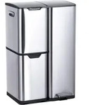 Relaxdays M&uuml;lleimer, 3 F&auml;cher, 60 L, entnehmbare Inneneimer, Soft Close, Fu&szlig;pedal,