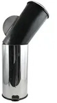 MSV Design Treteimer Abfalleimer mit Inneneimer - 50 Liter - Edelstahl - Grau