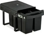 Relaxdays Einbaum&uuml;lleimer, 4 F&auml;cher, 4x 8 l, HxBxT: 34,6 x 34 x 51,8 cm,