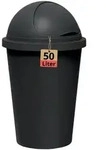 BigDean M&uuml;llemer mit Kugelkopf Midnight Edition ca. 50 Liter - Schwarz