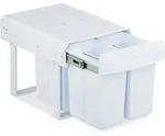 Relaxdays Einbaum&uuml;lleimer, 4 F&auml;cher, 4x 8 l, HxBxT: 34,6 x 34 x 51,8 cm,