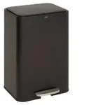 Rechteckiger treteimer &bdquo;delta&ldquo; 50 l, schwarz - 5 five simply smart - Schwarz