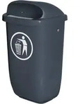 Abfallbeh&auml;lter f&uuml;r den Au&szlig;enbereich, Inhalt 50 Liter, nach DIN 30713,...