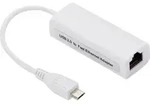 Micro USB 2.0 Fast Ethernet Netzwerkkonverter, wei&szlig; - Wei&szlig;