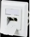 M-CAB Netzwerkdose CAT6a Unterputz 2-fach RJ45 - Netzwerk