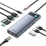 Baseus 9 in 1 Docking Station USB C 4K@120Hz [Chip-Upgrade], 2 HDMI 2 Monitore U