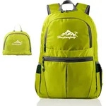 Intirilife Faltbarer Rucksack Ultraleicht in Limette - 36L Uni Wanderrucksack