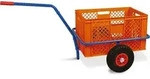 Handwagen mit Kunststoffkorb 600 x 400 x 320 mm / 63 Liter, orange, Tragkraft...