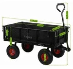 Zelsius Bollerwagen, 350 kg Tragkraft, 105 Liter, Schwarz/Rot, Handwagen...
