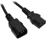 Goobay Kaltger&auml;te Verl&auml;ngerungskabel, 2 m, schwarz, (3*0,75 mm2), Ger&auml;testecker