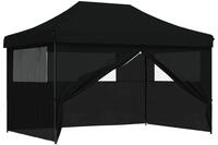 vidaXL Party-Zelt 279 x 410 x 315 cm Schwarz Oxford-Stoff