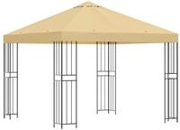 vidaXL Pavillon 3 x 3 m Creme Polyester und Stahl 190 gsm