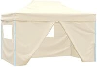 vidaXL Party-Zelt 280 x 410 x 315 cm Creme Oxford-Stoff