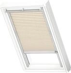 VELUX Dachfenster Plissee blickdicht champagner mit grauem Alu-Rahmen...