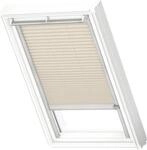 VELUX Dachfenster Plissee blickdicht hellbeige mit grauem Alu-Rahmen...