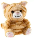 Anti-Stress Kuscheltier Katze Chagiya gestreift, 13 cm, Granulatf&uuml;llung