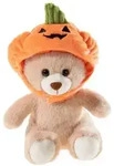 Halloween Kuscheltier B&auml;r K&uuml;rbisk&ouml;pfchen mit abnehmbarem K&uuml;rbis-Hut, 15 cm -