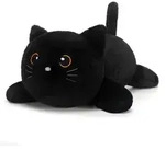 Gewichtetes Kuscheltier Katze 25cm Schwarz Pl&uuml;schtier mit Gewicht