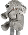 XXL Elefant Kuscheltier 60cm Grau Weiches Pl&uuml;schtier f&uuml;r Kinderzimmer Deko