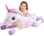 Riesen Einhorn Stofftier 110cm Pl&uuml;schtier Flauschig Weich Jumbo Spielzeug...