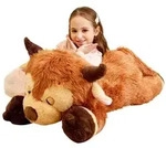 Hochlandkuh Kuscheltier 85cm Gro&szlig; Pl&uuml;schtier Geschenk f&uuml;r Kinder