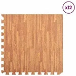 vidaXL Pool Bodenschutzmatte 12 stk. Holz 4,32 m2 EVA-Schaum
