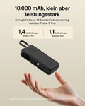 Belkin UltraCharge, 10000 mAh, 45 W, Schwarz - Schwarz