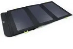 Basic Nature Solar-Ladeger&auml;t Powerbank 5V/21W schwarz - Schwarz